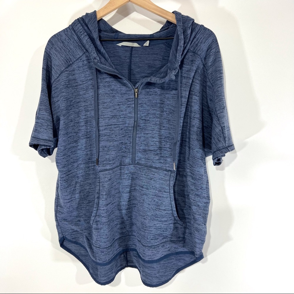 Athleta 1/2 Sleeve Zip Poncho Hoodie